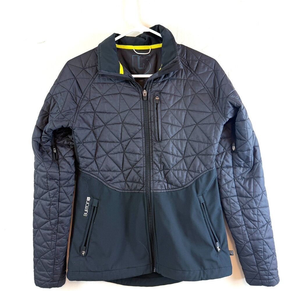 BURTON WOMENS Jacket QUILTED Softshell Full Zip Ski Outdoor Hike Size XS
